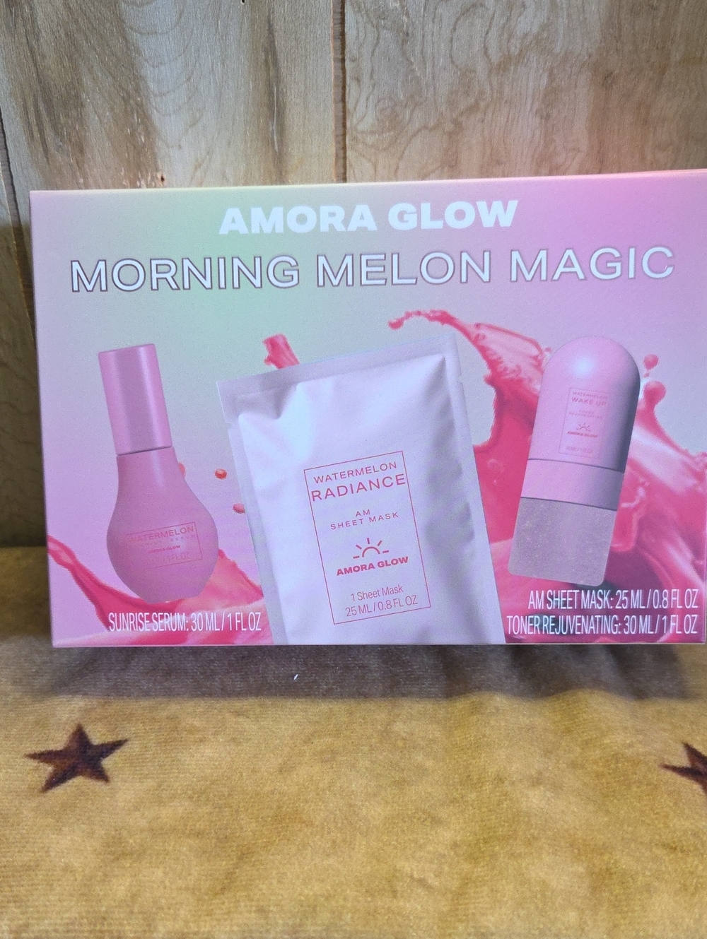 Amora Glow Morning Melon Magic Skincare Set - Pink